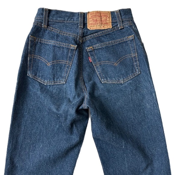 Vintage 80s Levis 501 High Waisted Jeans Dark Wash Made in USA Size 7, 25 - Picture 5 of 8